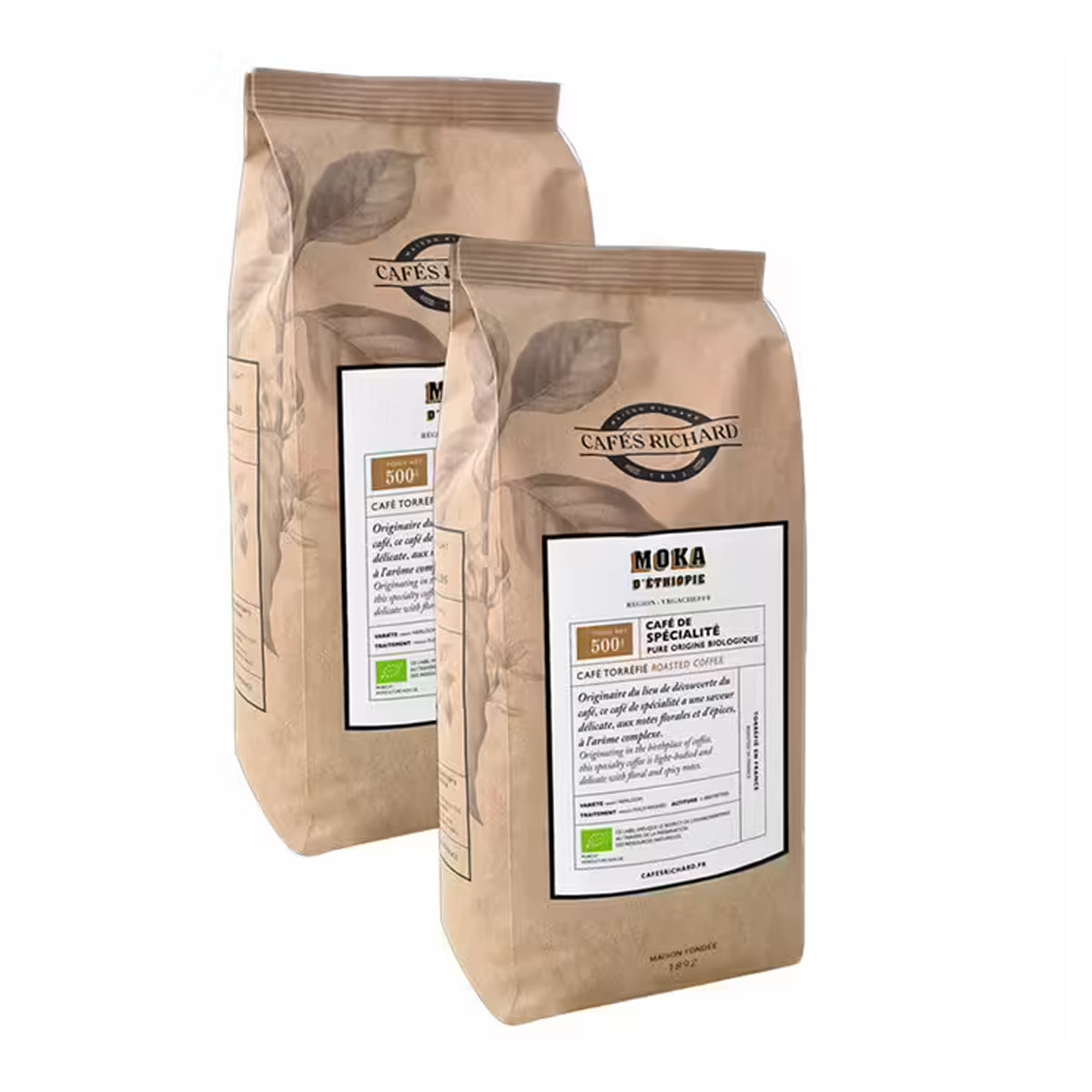 Cafés Richard - Coffee Moka Ethiopia Organic 500g GRS (Coffee Beans)