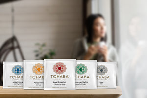 TCHABA Luxury Tea Box White with Selected of 72 Sachets AM, PM & Herbal