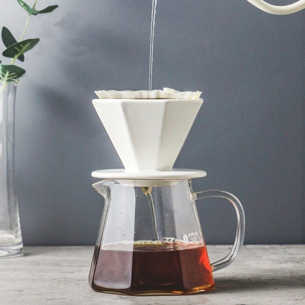 Barista Ceramic Coffee Filter Cup Driper 1-2 cups & 3-4 cups