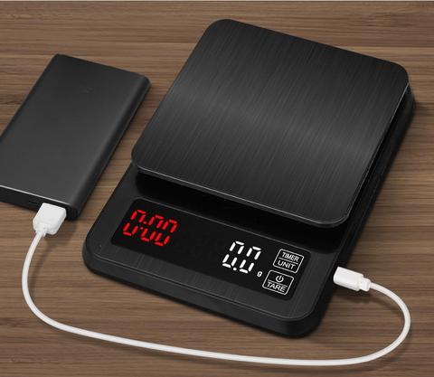Barista Space Electronic 3Kg LCD Digital Drip Coffee Scale with Timer