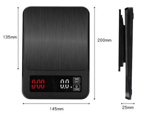 Barista Space Electronic 3Kg LCD Digital Drip Coffee Scale with Timer