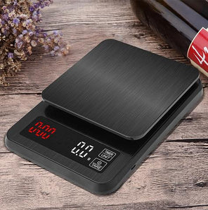 Barista Space Electronic 3Kg LCD Digital Drip Coffee Scale with Timer